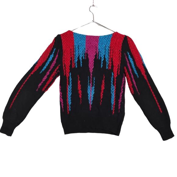 Vintage Max Bradley Sweater Top Size Small Chenille Embroidered - Picture 3 of 9